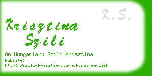 krisztina szili business card